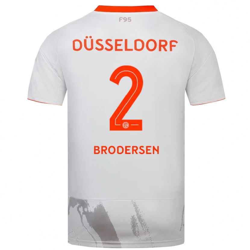 Danxen Men Leonard Brodersen #2 White Orange Away Jersey 2025/26 T-Shirt