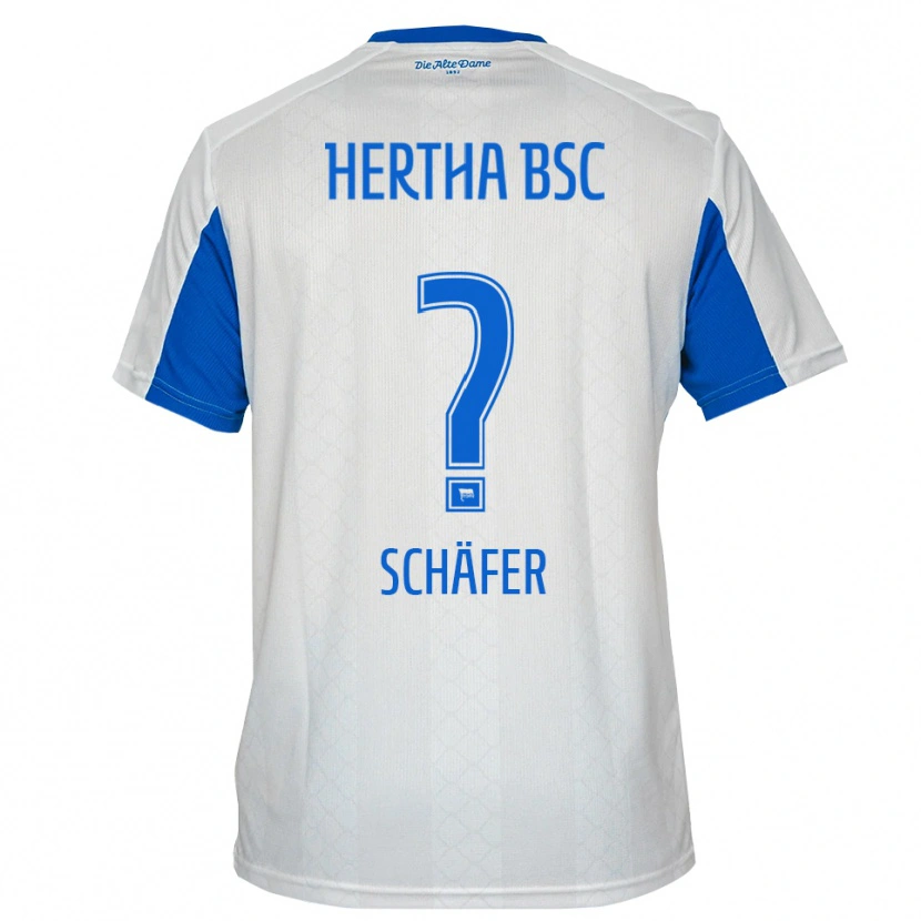 Danxen Men Daniel Schäfer #0 White Blue Away Jersey 2025/26 T-Shirt