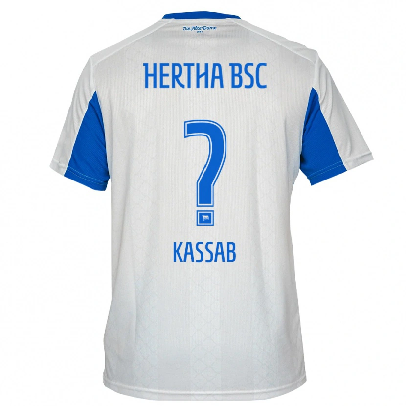Danxen Men Hassan Kassab #0 White Blue Away Jersey 2025/26 T-Shirt