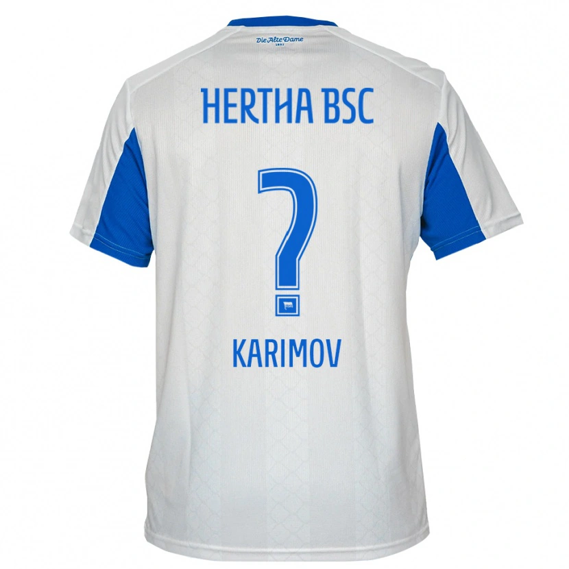 Danxen Men Farrukh Karimov #0 White Blue Away Jersey 2025/26 T-Shirt