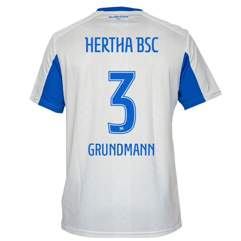 Danxen Men Leon Grundmann #3 White Blue Away Jersey 2025/26 T-Shirt