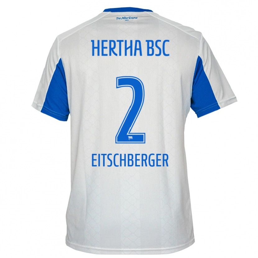 Danxen Men Julian Eitschberger #2 White Blue Away Jersey 2025/26 T-Shirt
