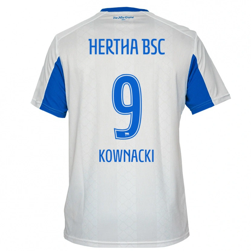Danxen Men Dawid Kownacki #9 White Blue Away Jersey 2025/26 T-Shirt