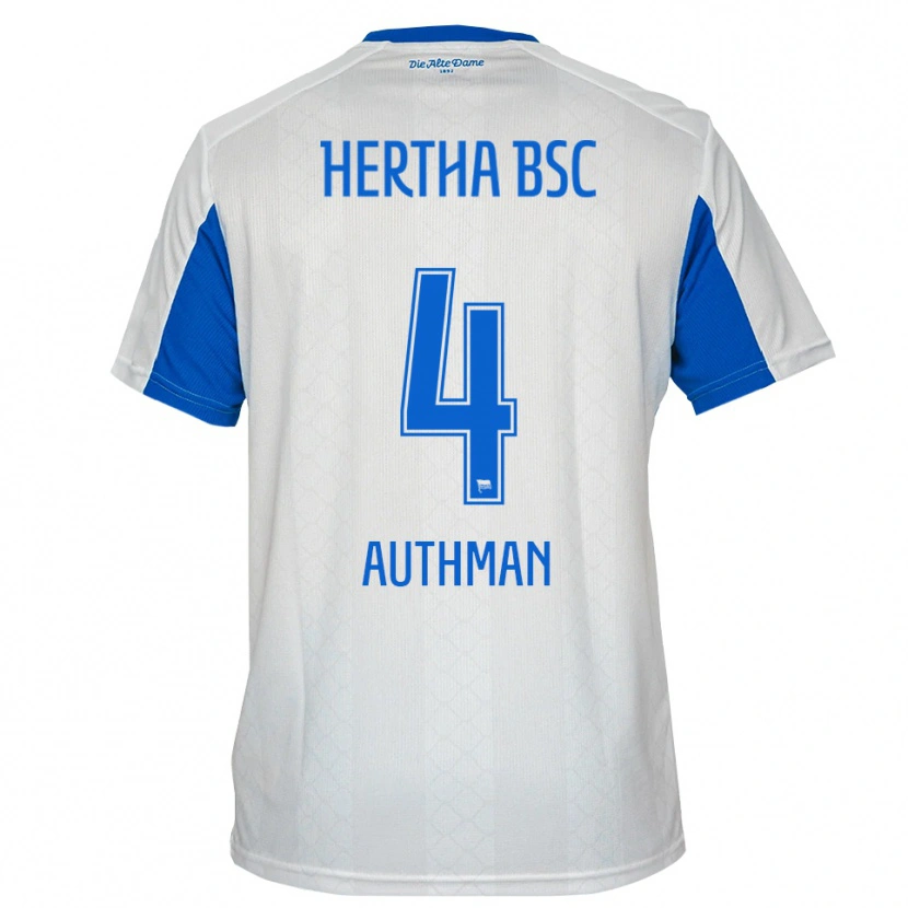 Danxen Men Efe Authman #4 White Blue Away Jersey 2025/26 T-Shirt