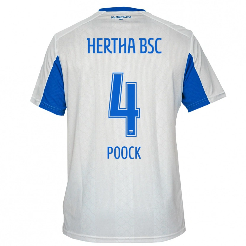 Danxen Men Svenja Poock #4 White Blue Away Jersey 2025/26 T-Shirt