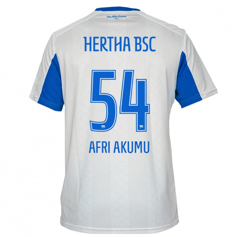 Danxen Men Maik Afri Akumu #54 White Blue Away Jersey 2025/26 T-Shirt