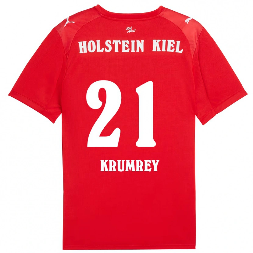 Danxen Men Jonas Krumrey #21 Red Blue Away Jersey 2025/26 T-Shirt