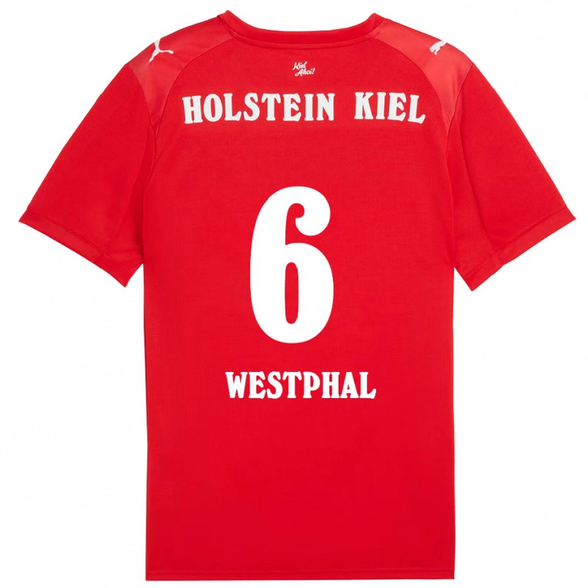 Danxen Men Henrik Westphal #6 Red Blue Away Jersey 2025/26 T-Shirt