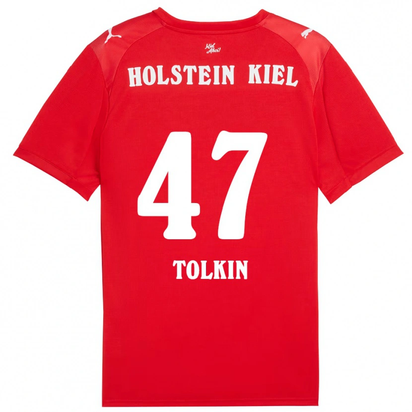 Danxen Men John Tolkin #47 Red Blue Away Jersey 2025/26 T-Shirt