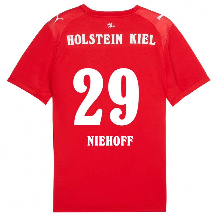 Danxen Men Niklas Niehoff #29 Red Blue Away Jersey 2025/26 T-Shirt