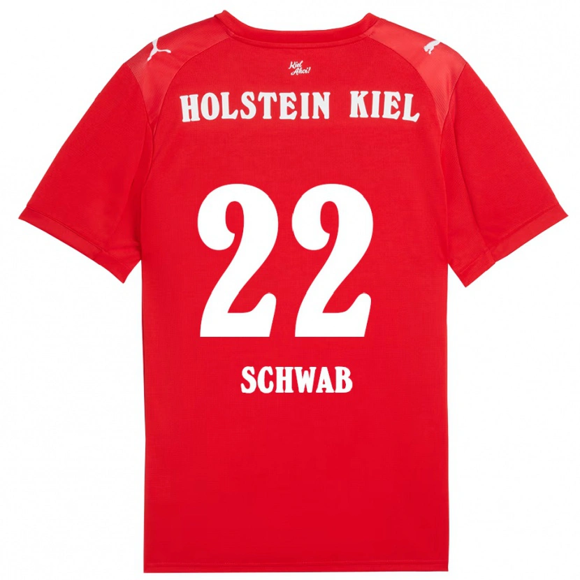 Danxen Men Stefan Schwab #22 Red Blue Away Jersey 2025/26 T-Shirt
