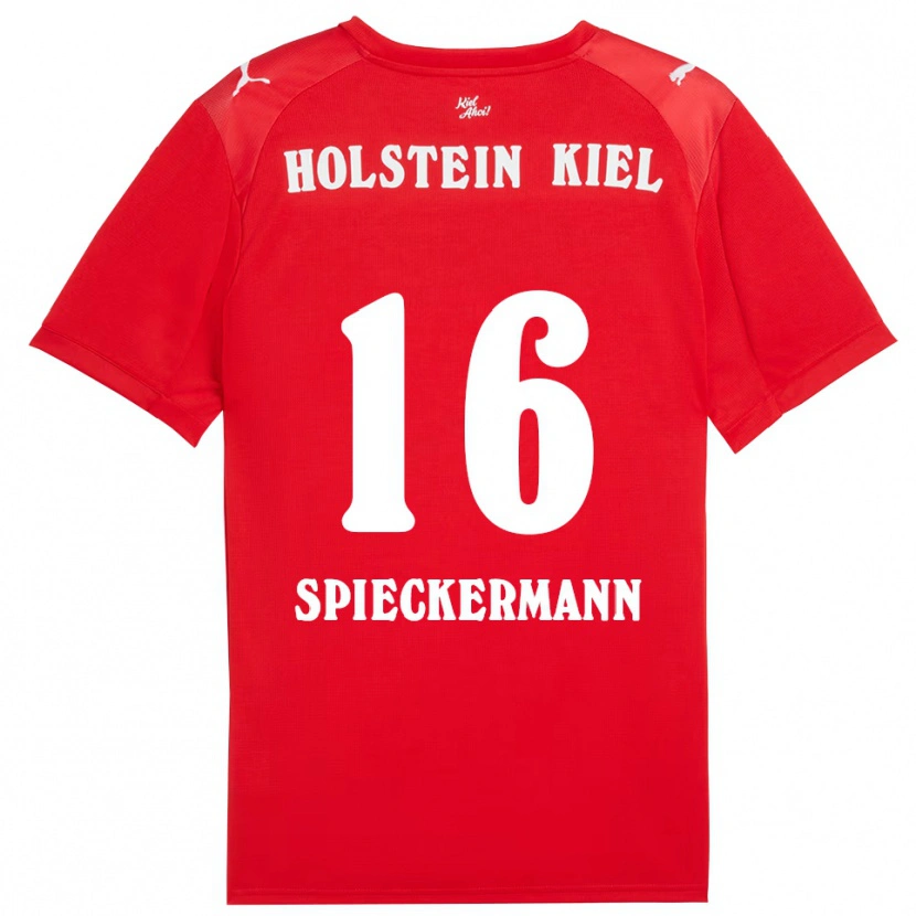 Danxen Men Tim Spieckermann #16 Red Blue Away Jersey 2025/26 T-Shirt