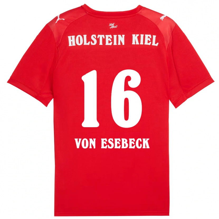 Danxen Men Oskar Von Esebeck #16 Red Blue Away Jersey 2025/26 T-Shirt