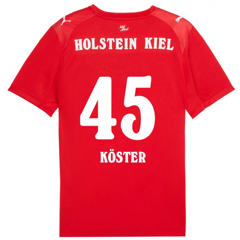 Danxen Men Louis Köster #45 Red Blue Away Jersey 2025/26 T-Shirt