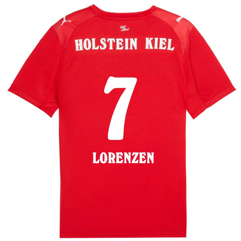 Danxen Men Luca Lorenzen #7 Red Blue Away Jersey 2025/26 T-Shirt