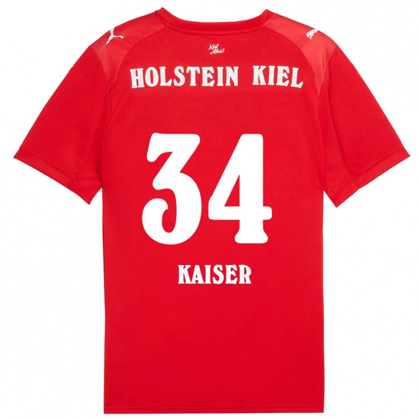 Danxen Men Konstantin Kaiser #34 Red Blue Away Jersey 2025/26 T-Shirt
