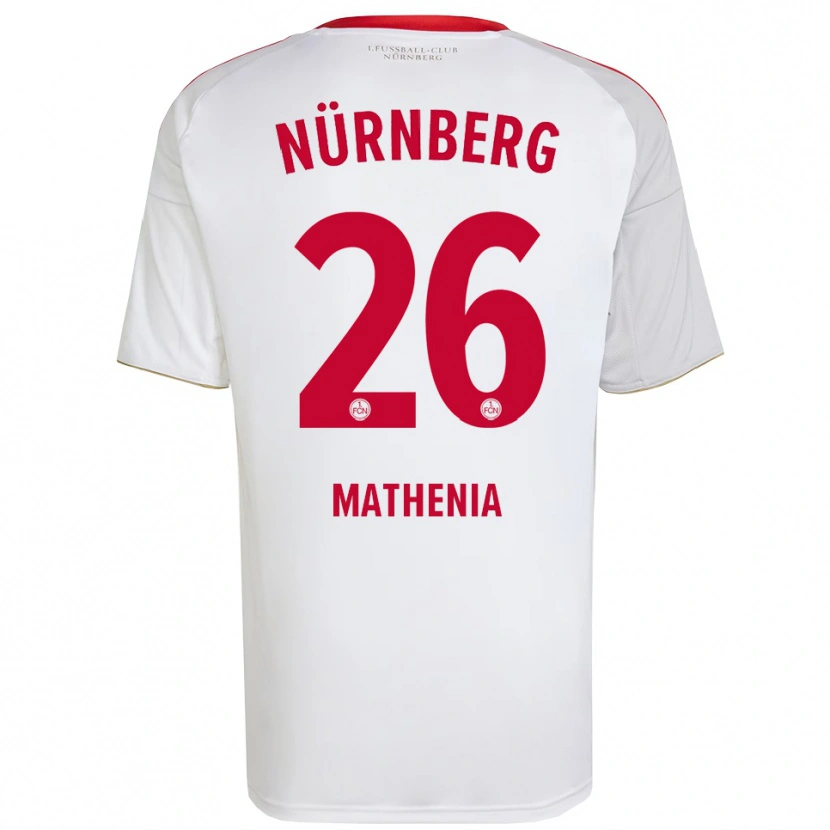 Danxen Men Christian Mathenia #26 White Red Away Jersey 2025/26 T-Shirt