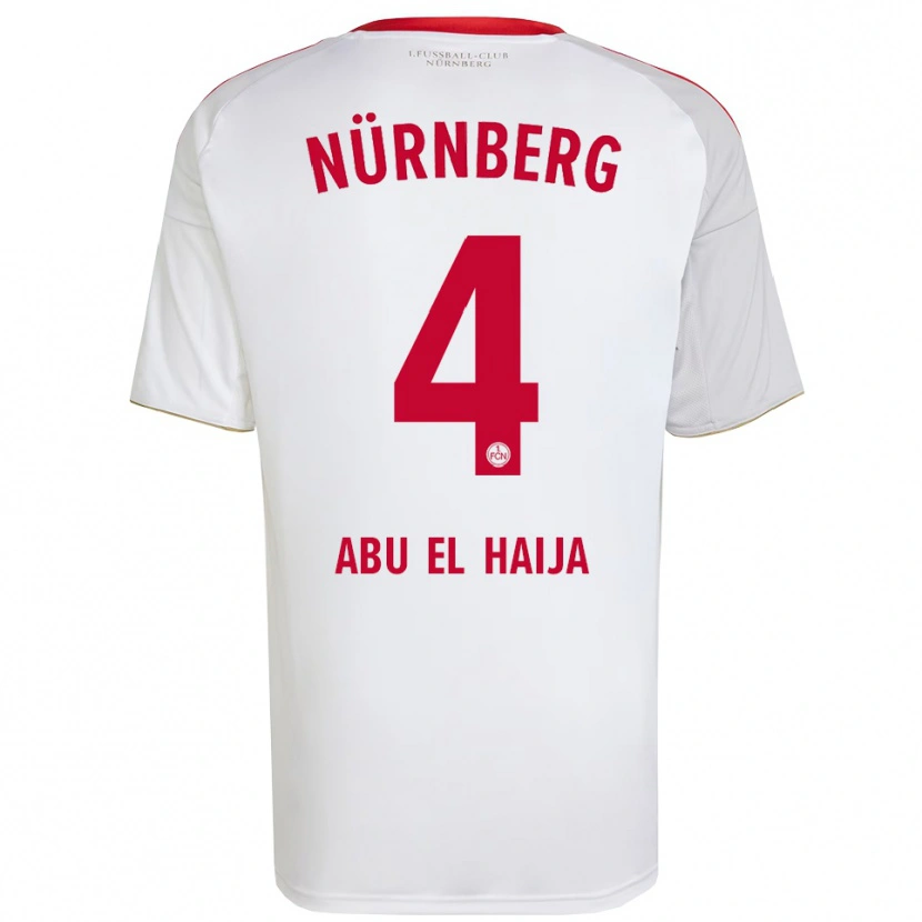 Danxen Men Khalid Abu El Haija #4 White Red Away Jersey 2025/26 T-Shirt