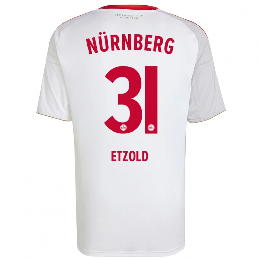 Danxen Men Hannah Etzold #31 White Red Away Jersey 2025/26 T-Shirt