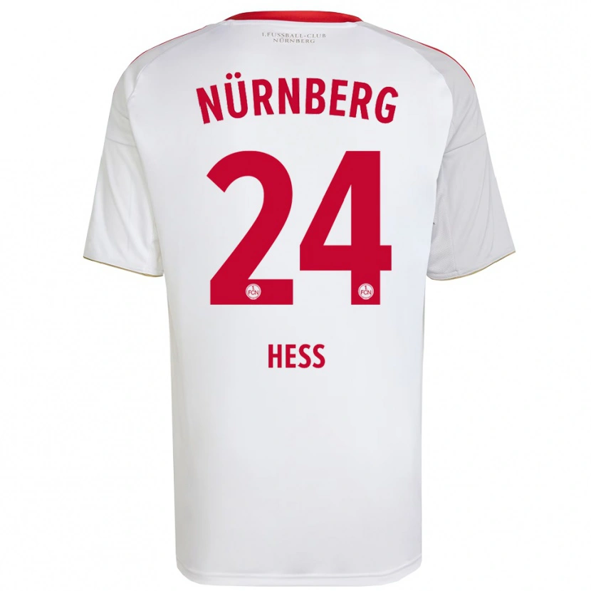 Danxen Men Tobias Heß #24 White Red Away Jersey 2025/26 T-Shirt