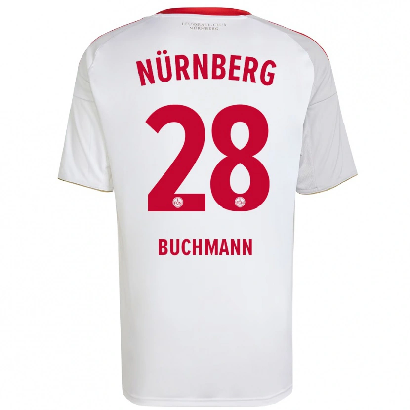Danxen Men Tarek Buchmann #28 White Red Away Jersey 2025/26 T-Shirt