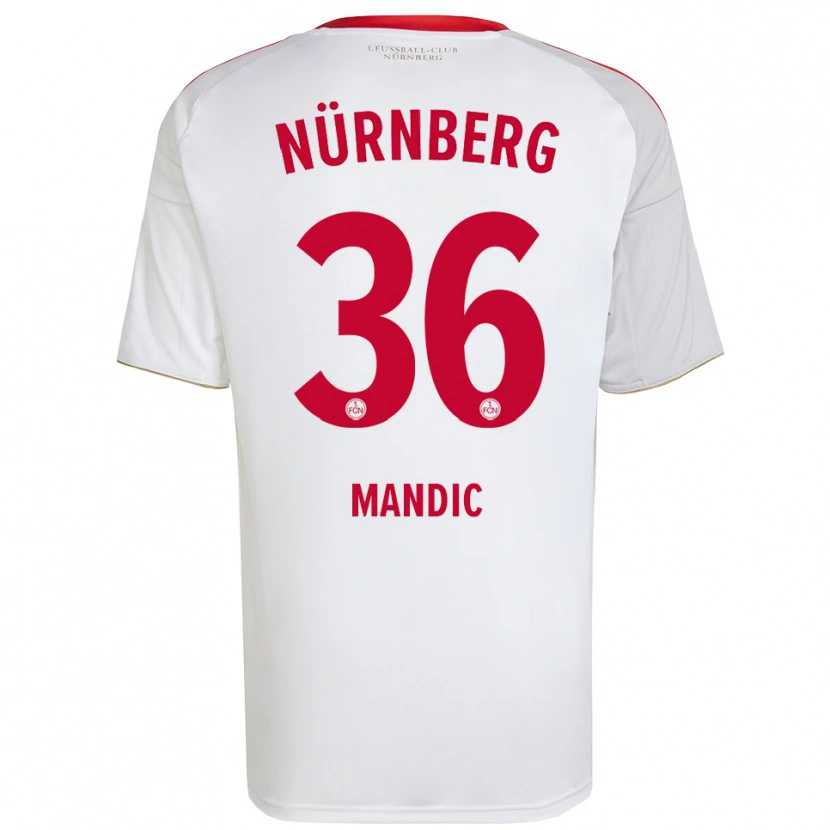 Danxen Men Kristian Mandic #36 White Red Away Jersey 2025/26 T-Shirt