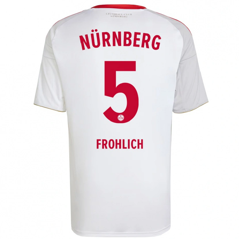 Danxen Men Clara Fröhlich #5 White Red Away Jersey 2025/26 T-Shirt