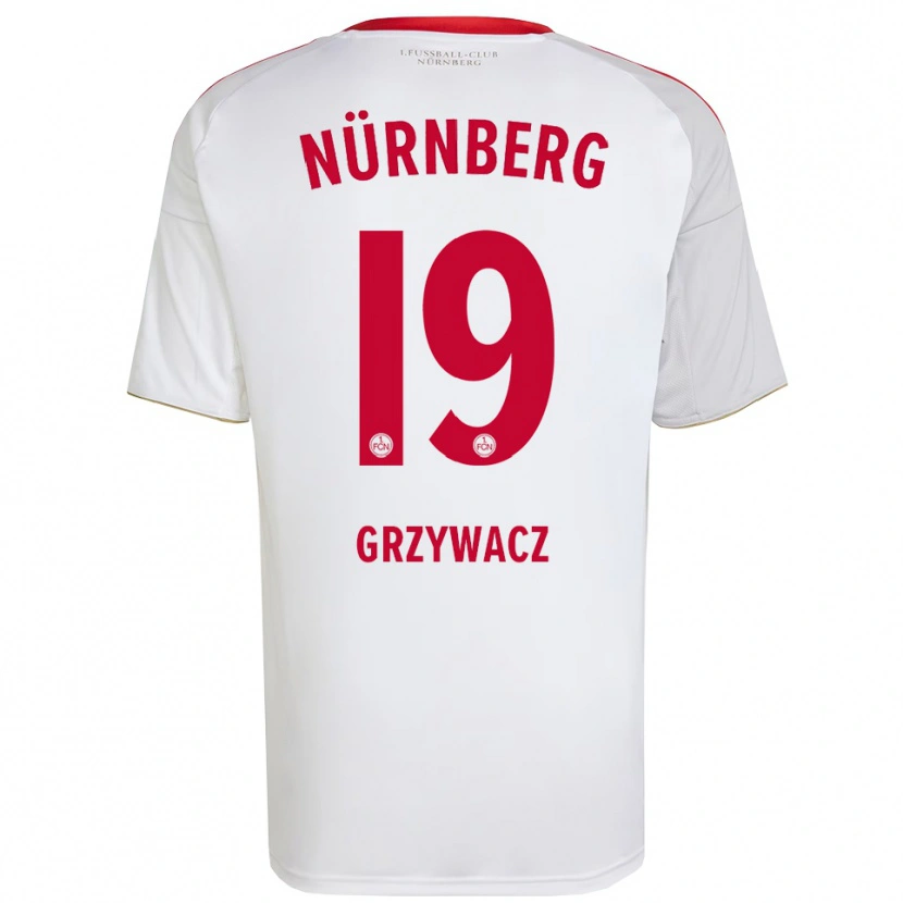 Danxen Men Eryk Grzywacz #19 White Red Away Jersey 2025/26 T-Shirt