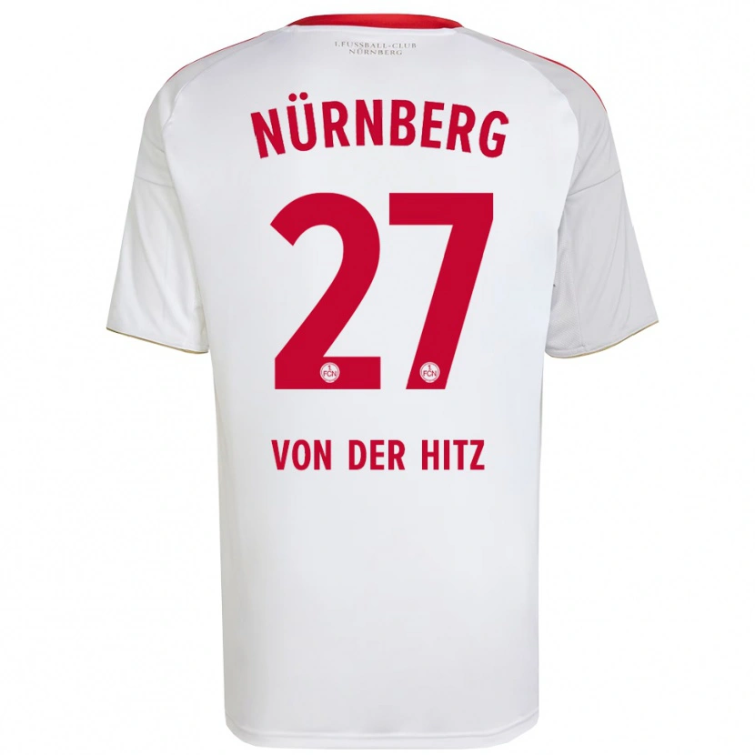 Danxen Men Justin Von Der Hitz #27 White Red Away Jersey 2025/26 T-Shirt