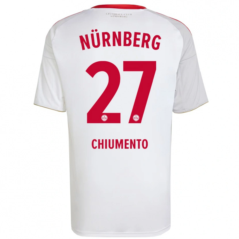 Danxen Men Levin Chiumento #27 White Red Away Jersey 2025/26 T-Shirt