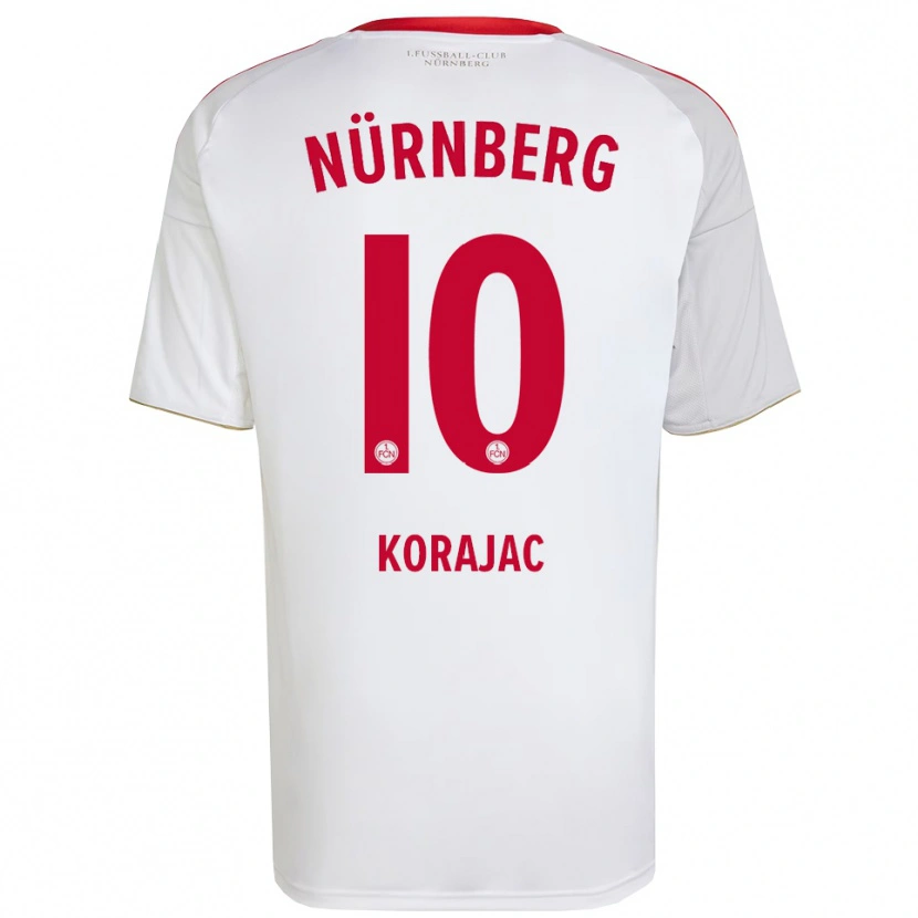 Danxen Men Daris Korajac #10 White Red Away Jersey 2025/26 T-Shirt