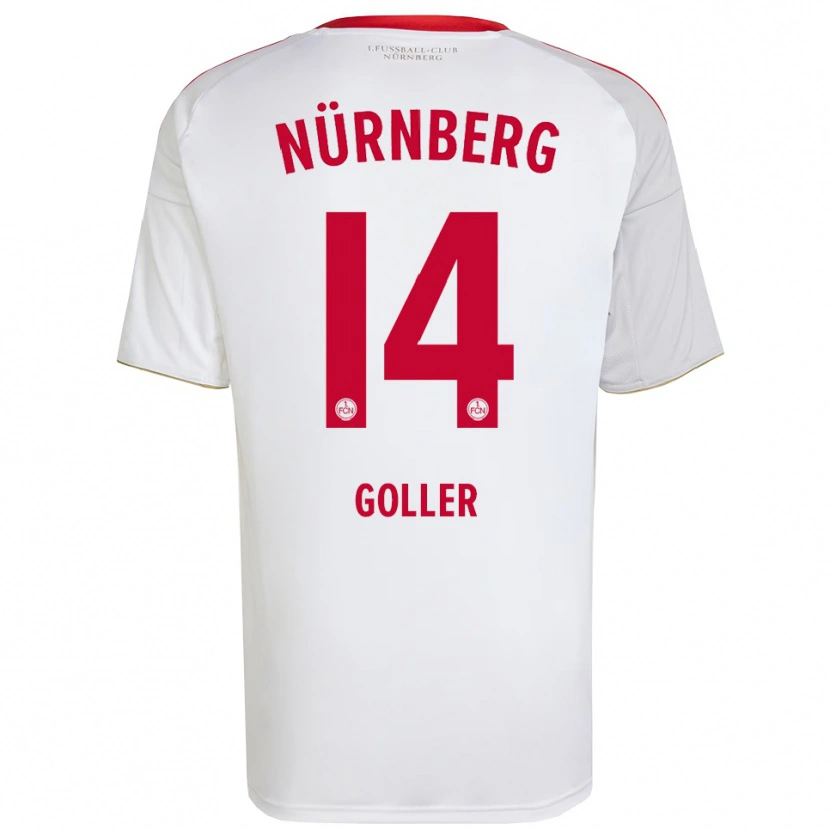 Danxen Men Benjamin Goller #14 White Red Away Jersey 2025/26 T-Shirt