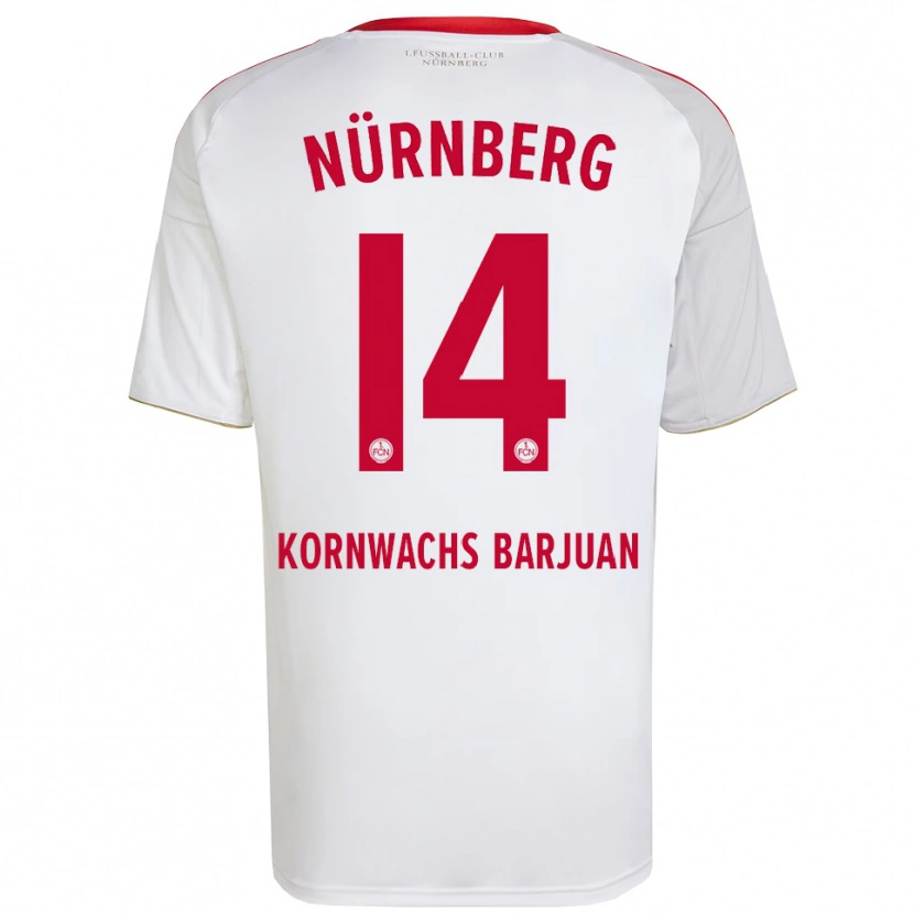 Danxen Men Marc Kornwachs Barjuan #14 White Red Away Jersey 2025/26 T-Shirt