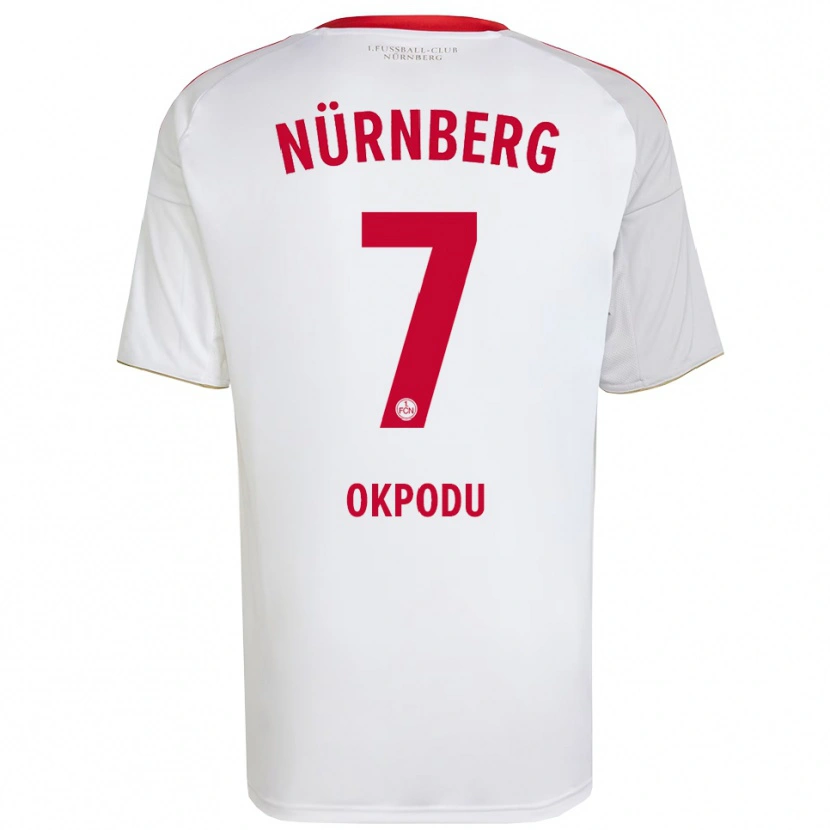 Danxen Men David Okpodu #7 White Red Away Jersey 2025/26 T-Shirt