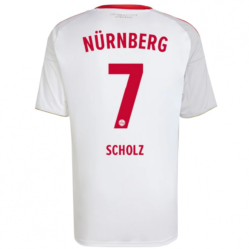 Danxen Men Marina Scholz #7 White Red Away Jersey 2025/26 T-Shirt