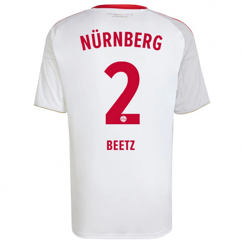 Danxen Men Lucas Beetz #2 White Red Away Jersey 2025/26 T-Shirt