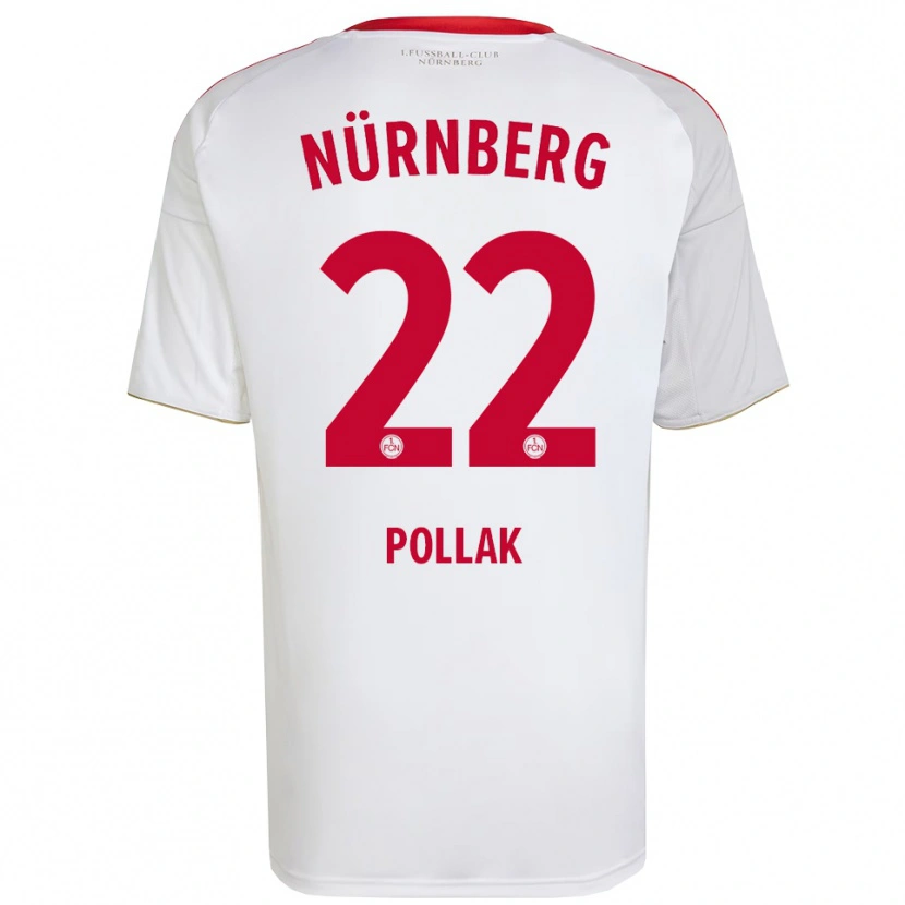 Danxen Men Julia Pollak #22 White Red Away Jersey 2025/26 T-Shirt