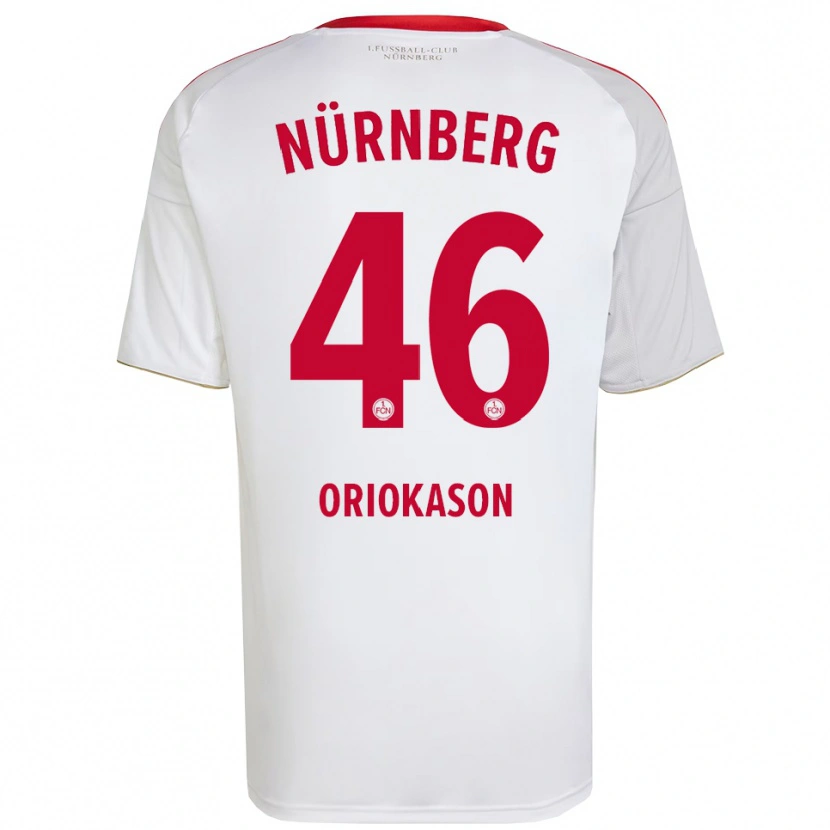 Danxen Men Emmanuel Oriokason #46 White Red Away Jersey 2025/26 T-Shirt
