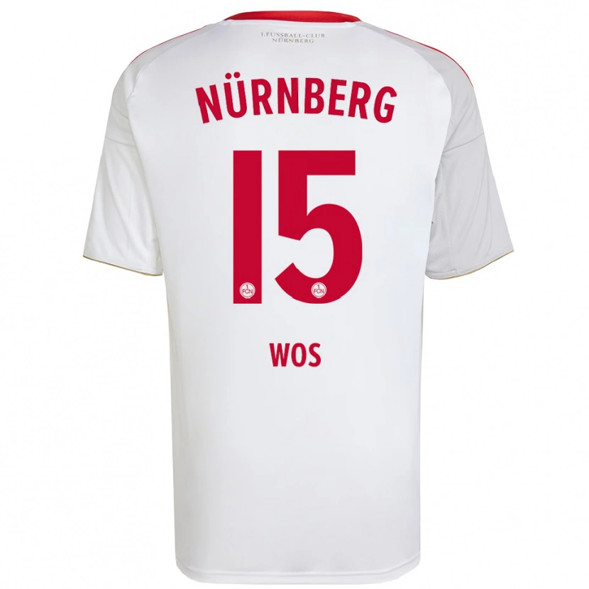 Danxen Men Oliwia Wos #15 White Red Away Jersey 2025/26 T-Shirt