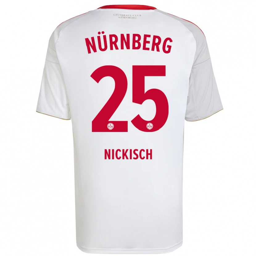 Danxen Men Justus Nickisch #25 White Red Away Jersey 2025/26 T-Shirt