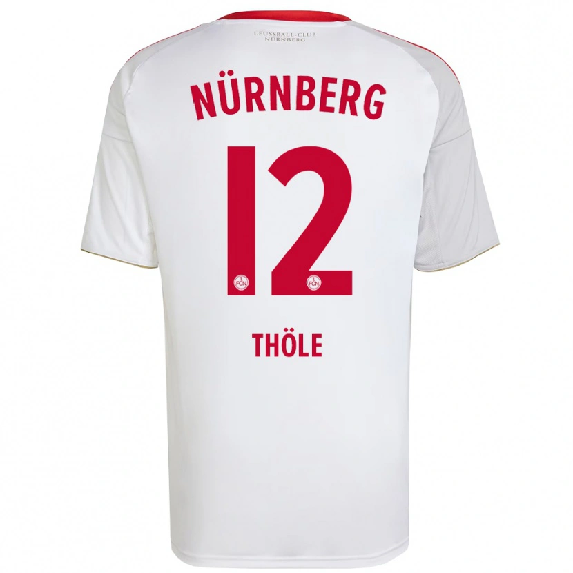 Danxen Men Amelie Thöle #12 White Red Away Jersey 2025/26 T-Shirt