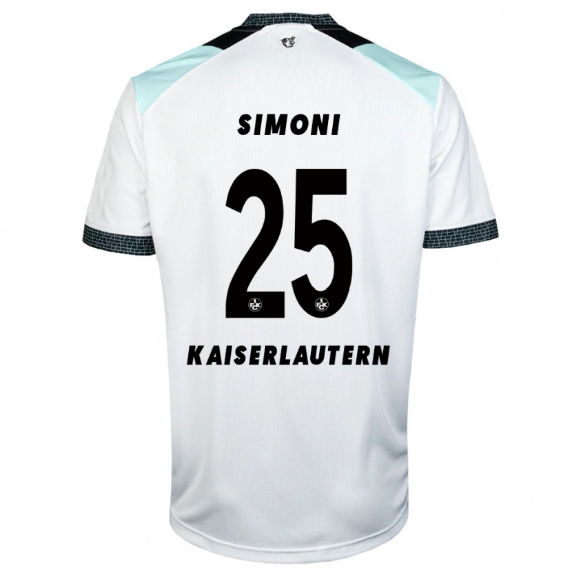 Danxen Men Simon Simoni #25 White Black Away Jersey 2025/26 T-Shirt