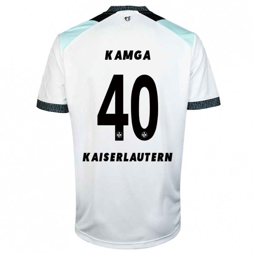 Danxen Men Enis Kamga #40 White Black Away Jersey 2025/26 T-Shirt