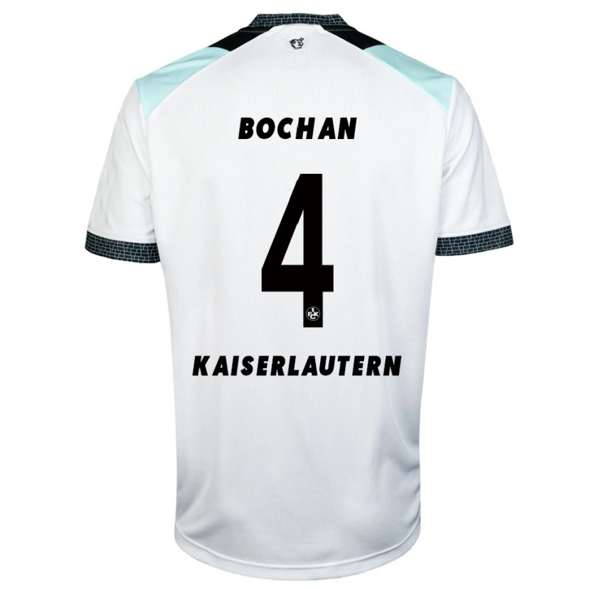 Danxen Men Maksym Bochan #4 White Black Away Jersey 2025/26 T-Shirt