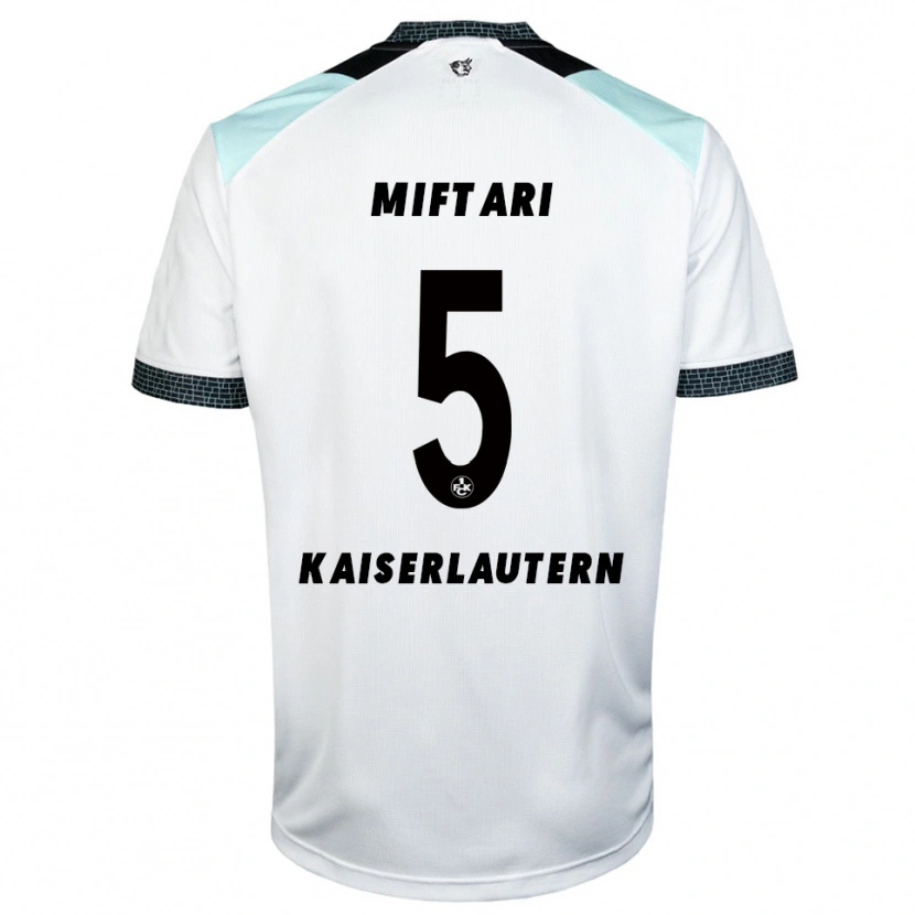 Danxen Men Drini Miftari #5 White Black Away Jersey 2025/26 T-Shirt