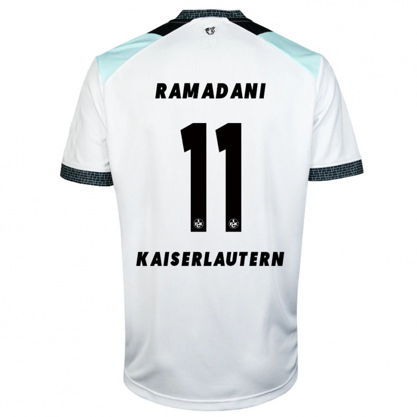 Danxen Men Kian Ramadani #11 White Black Away Jersey 2025/26 T-Shirt