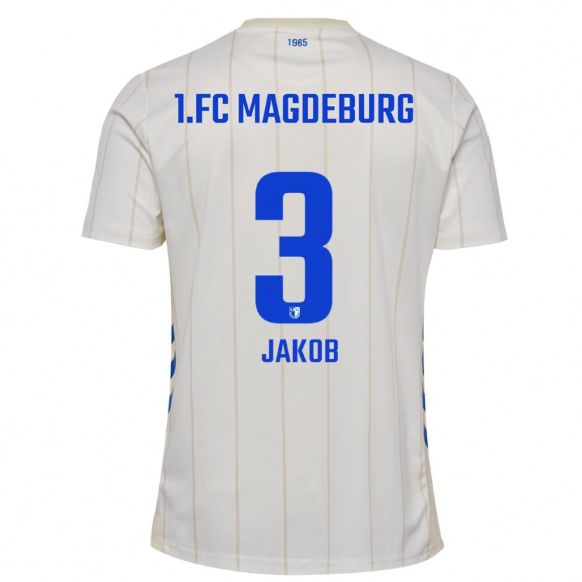 Danxen Men Henrik Jakob #3 White Blue Away Jersey 2025/26 T-Shirt