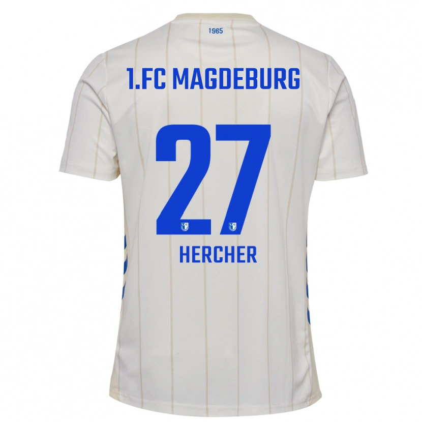 Danxen Men Philipp Hercher #27 White Blue Away Jersey 2025/26 T-Shirt