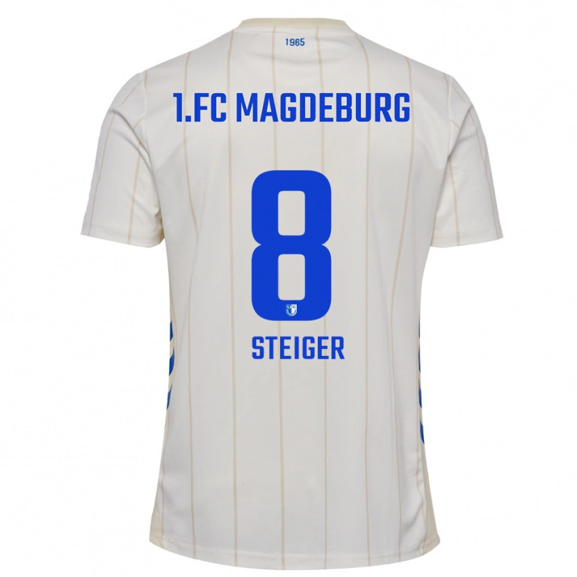 Danxen Men Kim Steiger #8 White Blue Away Jersey 2025/26 T-Shirt