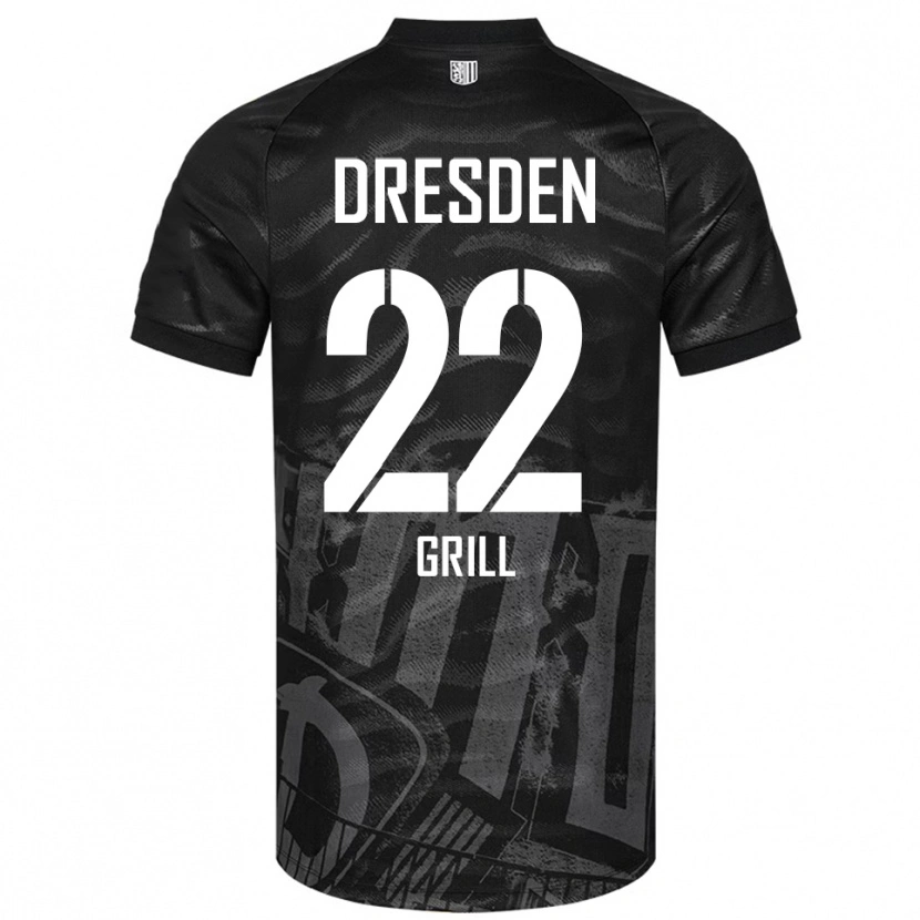 Danxen Men Lennart Grill #22 Black Gray Away Jersey 2025/26 T-Shirt
